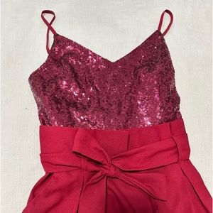 Red Glitter Jumpsuit
